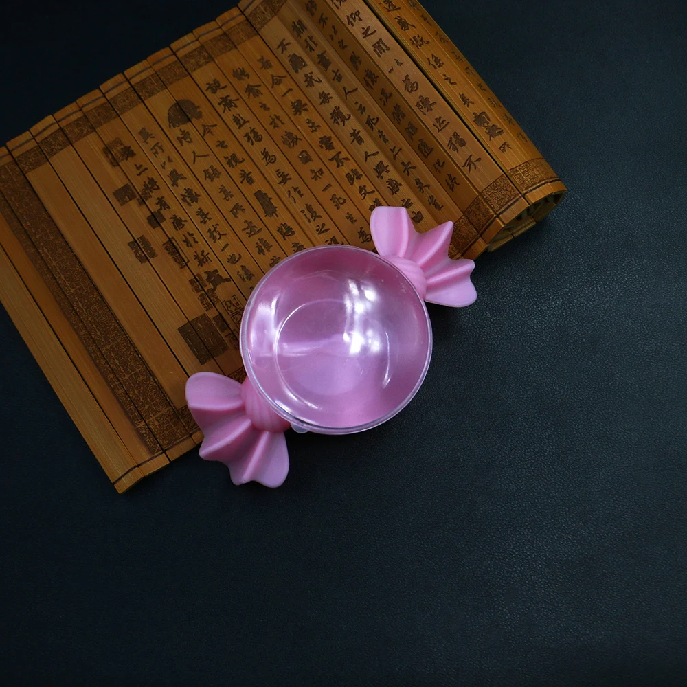 صناديق تغليف المجوهرات البلاستيكية على شكل حلوى أدوات تخزين الخرز الدائري الوردي 1 قطعة/الحزمة لتنظيم حافظة يدوية للفتيات اللطيفات