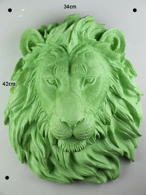 American creative bedside wall hanging bar club home entrance wall decoration lion head resin craft ornaments