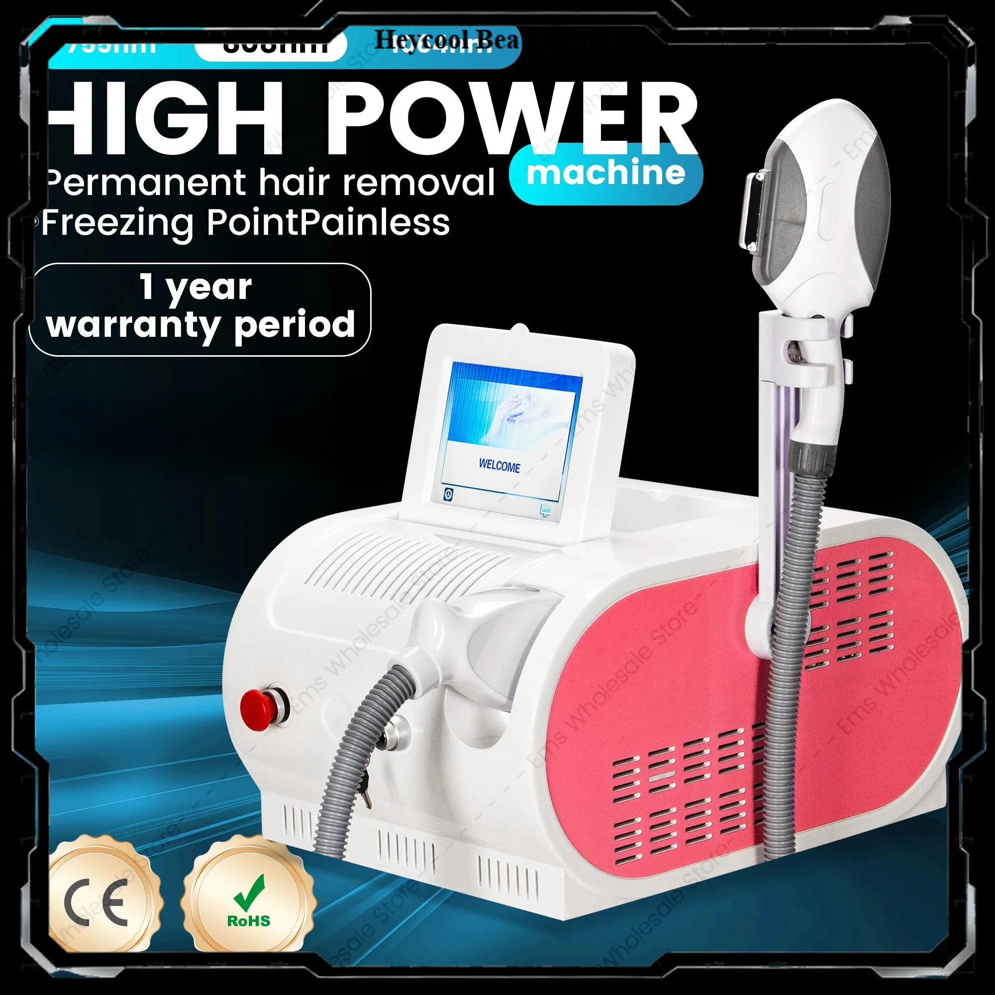 Hot Professional Equipment For Painless Hair Removal And Skin Rejuvenation OPT 3 Wavelength Portable Hair Removal Laser Machine