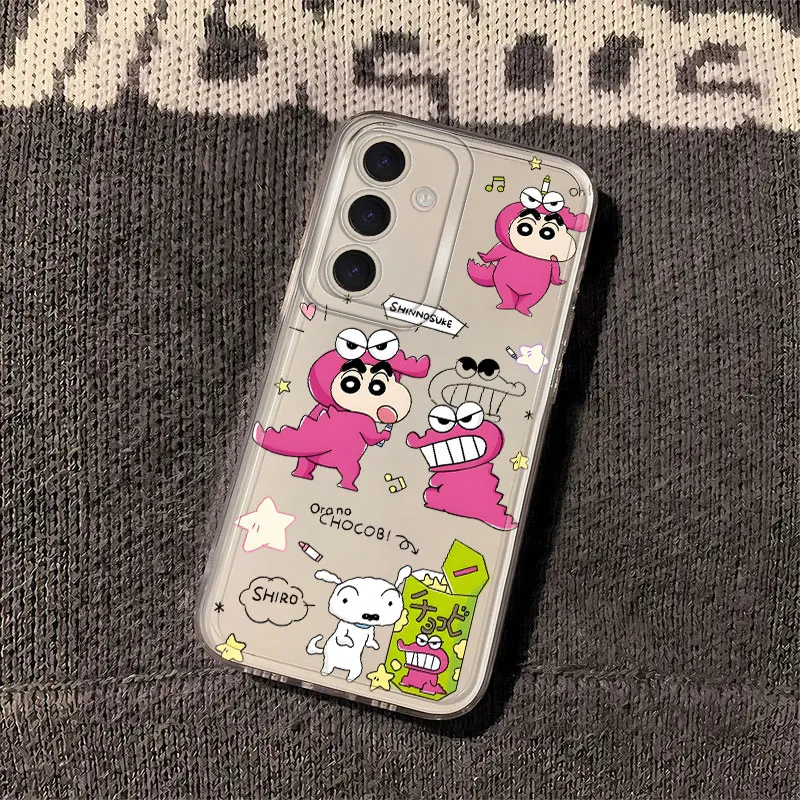 

Crayon Shin-Chan Anime Phone Cover Case for Samsung Galaxy S26 S24 S25 Edge S20 Plus S22 FE Note 20 Ultra 10 S21 S23 Ultra