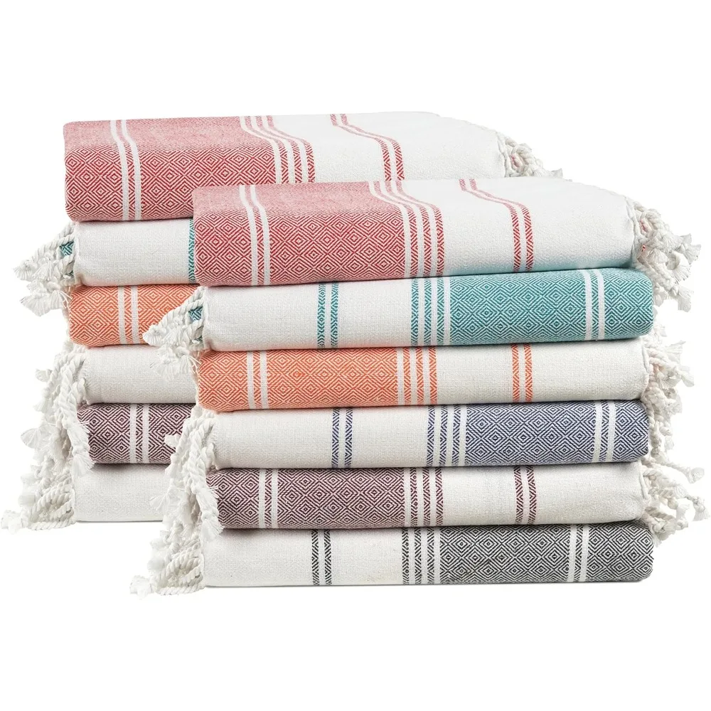Toallas de playa Paquete de 12 toallas de piscina de secado rápido sin arena pre lavadas a granel de gran tamaño para adultos 39x71 Fiesta en la playa
