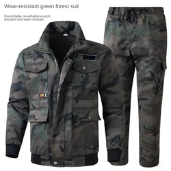 Spring And Autumn Thin Camouflage Clothing Set For Men's Outdoor Sports And Leisure Labor Protective Clothing Mountaineering