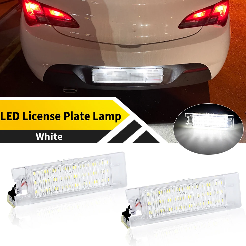 

2PCS Rear OEM LED License Plate Light Bulbs For Opel Corsa C 2001-2006 D 2006-2011 E 2014-2019 Astra H 2004-2010 K 2015-2021