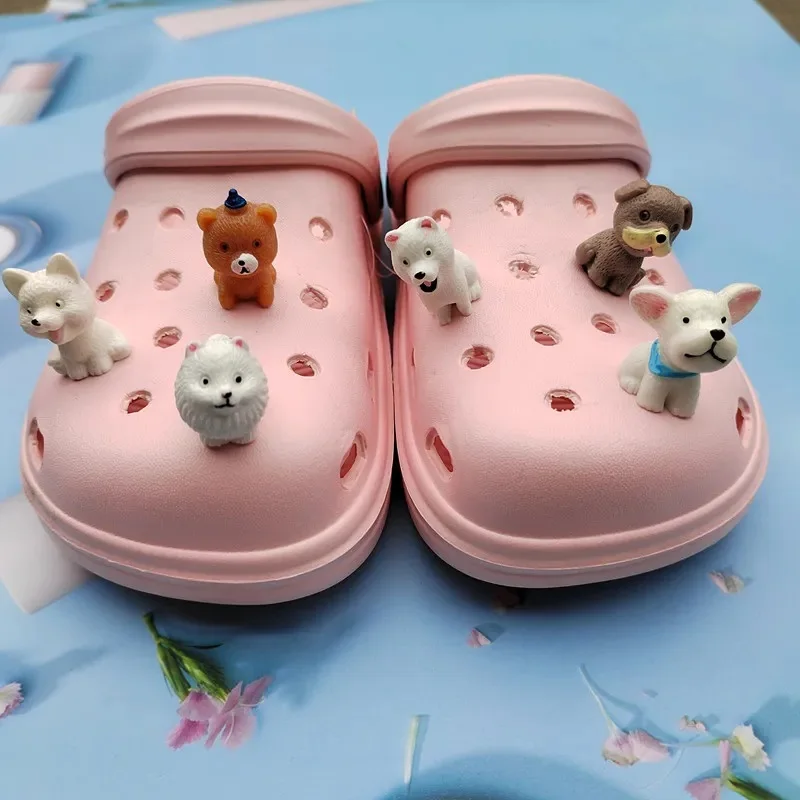 New Hot sales DIY Cute Small animals Resin Shoe Charms Decoration For Child Clogs DIY Parts Womens Slippers Shoes Accessories