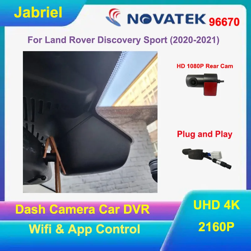 

UHD 4K 2160P Car Dvr Dash Cam Front and Rear Camera For Land Rover Discovery Sport 2020 2021 2022 2023 Video Recorder Dashcam