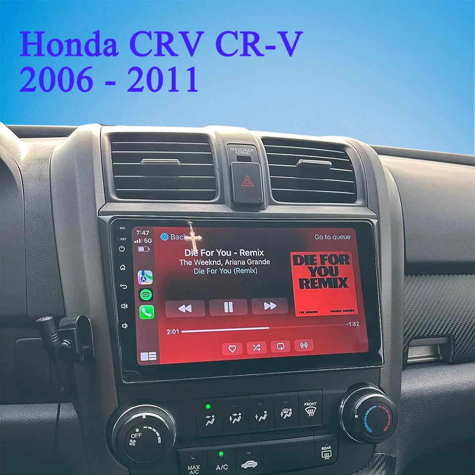 Android 14.0 8G+128G Car Autoradio Stereo For Honda CRV CR-V 2006 - 2012 GPS Navigation DVD Cassette PC Tablet RDS DAB+