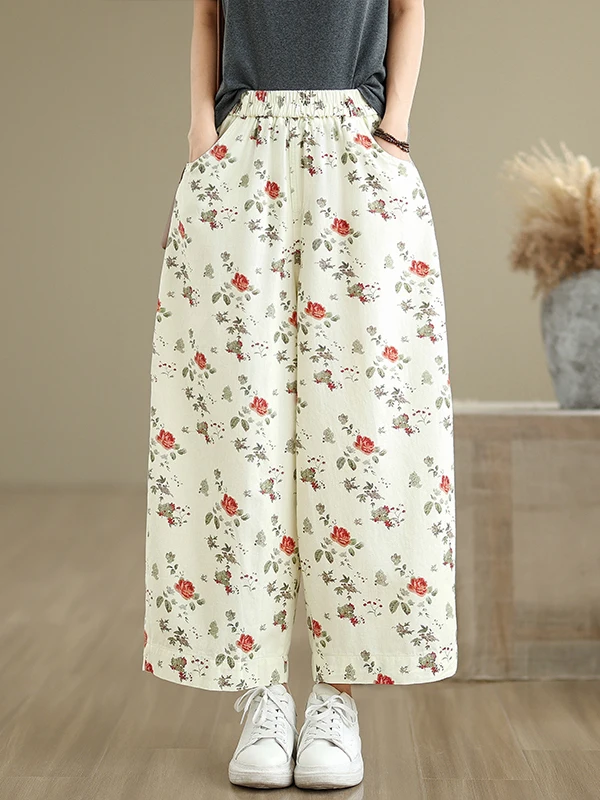 กางเกงยีนส์พิมพ์ลายสไตล์จีนย้อนยุค ทรงขากว้างลำลอง ทรงเข้ารูปขาตรง สำหรับผู้หญิงไซส์ใหญ่