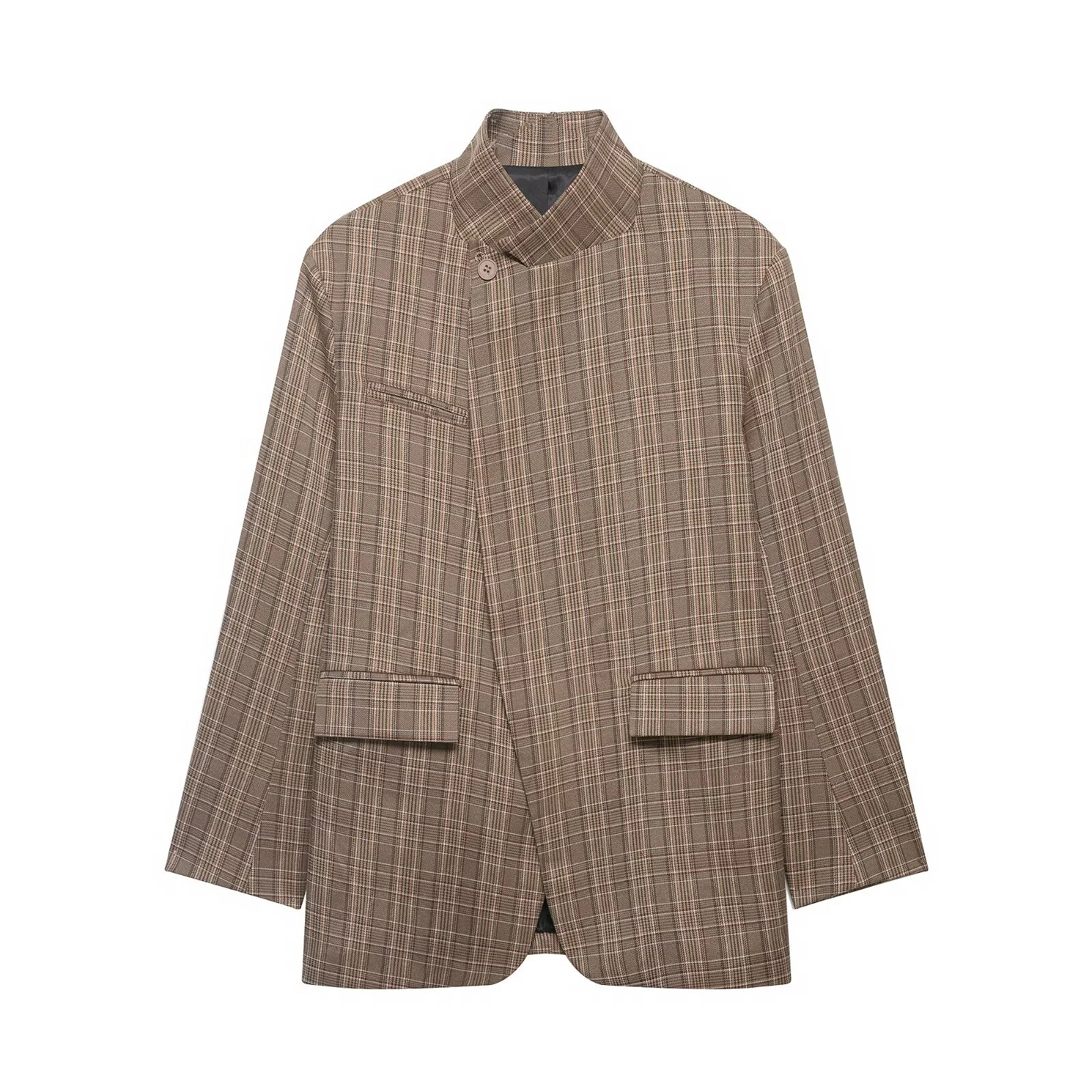 European and American style 2026 spring new product women's versatile commuting blend herringbone patterned suit jacket