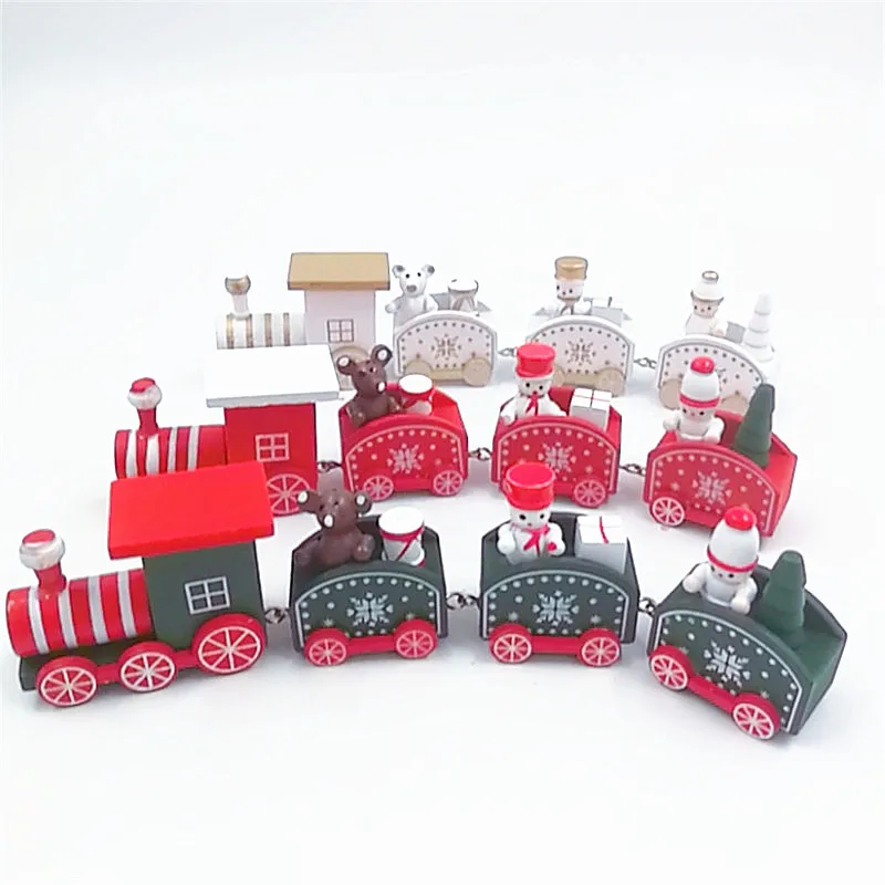 Christmas Children's Toy Wooden Train Three Optional Christmas Decorations christmas ornaments