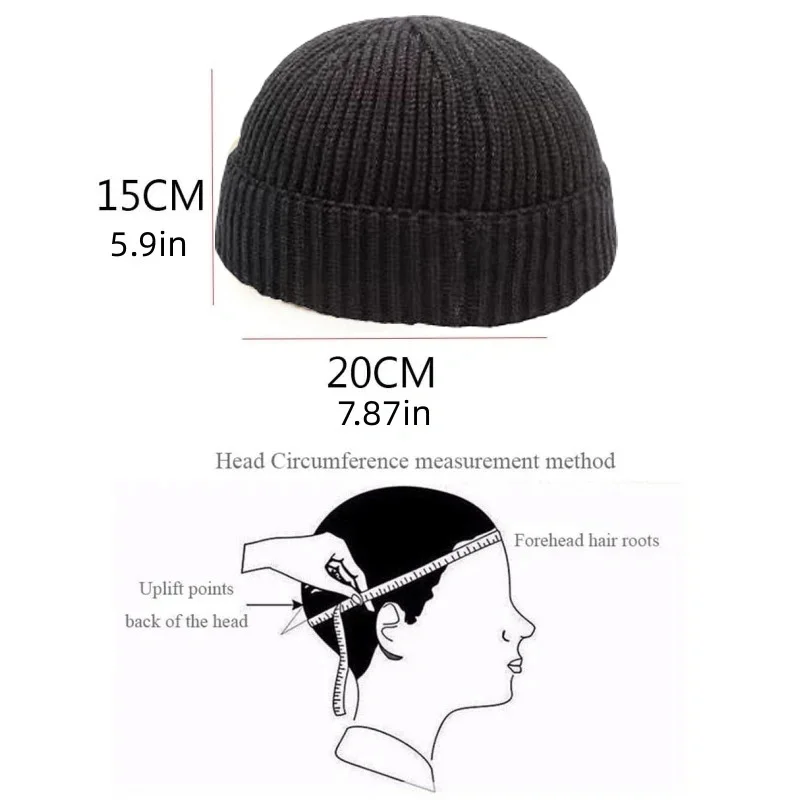 محبوك قبعة للرجال والنساء قبعات الصوف موضة بسيطة دافئة Skullies Beanies الصلبة الخريف قبعة شتوية قبعة نمط عصري #3