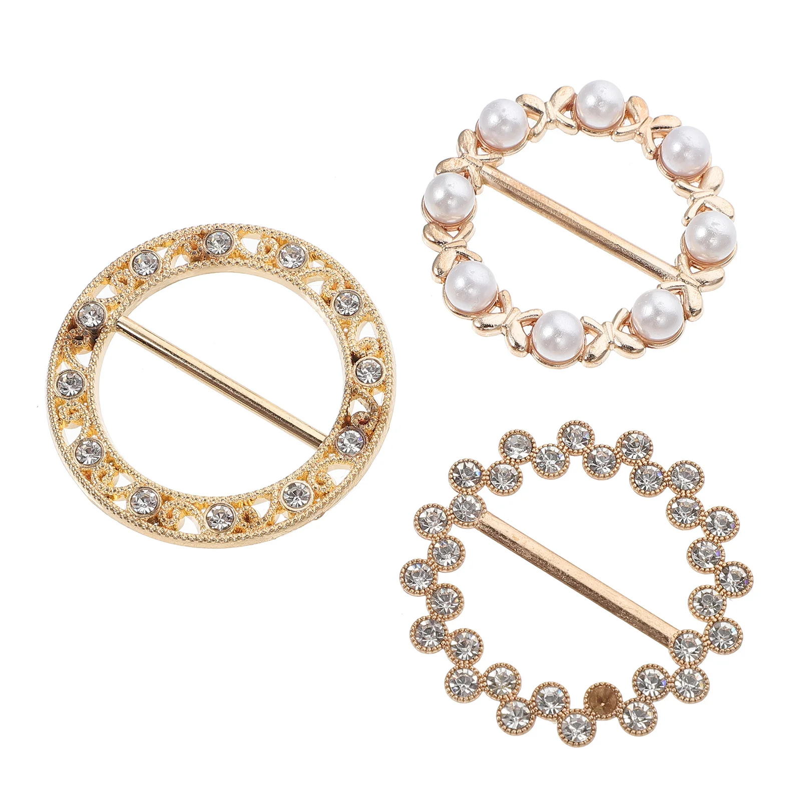 3 قطعة مشبك حلقة شال من حجر الراين إكسسوار أنيق لتي شيرتات أوشحة ملابس للسيدات زينة حفلات الزفاف والأعمال #6