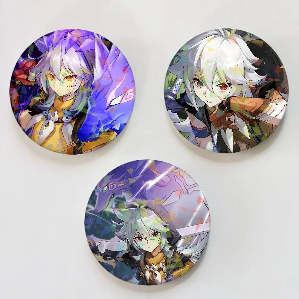 Genshin Impact Razor Laser Button Pins Rucksack Kleidung Dekor Brosche Fiction Abzeichen Schmuck Geschenke