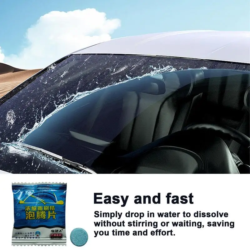 Windscreen Washer Tablets Concentrated Automotive Wiper Cleaning Solid Tablets Glass Cleaner Solution Fluid For Bathrooms