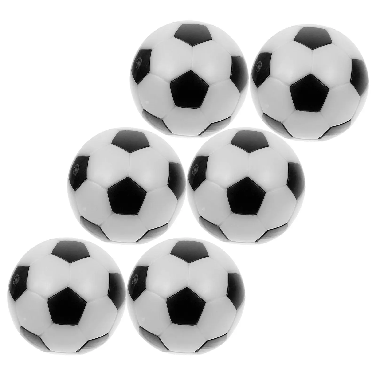 

6Pcs Mini Table Football Balls 32Mm Black White Small Ball for Football Table Striker Barcelona Roma Under 135Cm