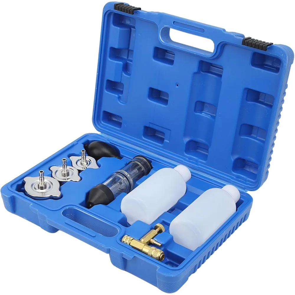 

Professional Head Gasket Tester 8PCS Combustion Leak Test Kit Detector CO2 Leak Detector with Box for Cars Trucks Road Tractors