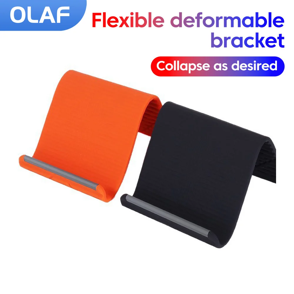 Weicher Silikon-Schreibtisch-Telefonhalter, schlanker, flexibler, verformbarer Halter, Wandhalterung für Handys, Tablets, Laptops