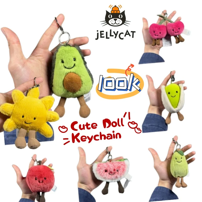 

New JC Peanut Penguin Amuseable Avocado Doll Backpack Pendant Cute Fun Shape Creative Personality Couple Keychain Birthday Gift