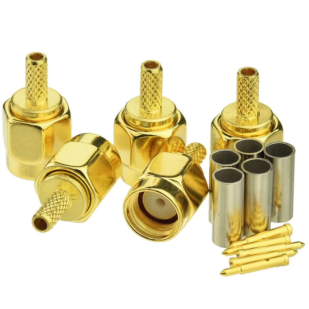 10Pcs Hohe-qualität SMA Stecker crimp für RG174 RG316 RG178 RG179 LMR100 Kabel RF Stecker – Detail 2