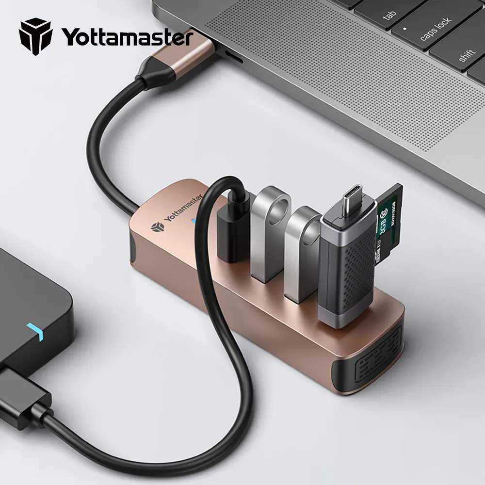 Yottamaster USB C HUB Type C Splitter To HDMI 4K Thunderbolt 4 Docking Station Laptop Adapter With PD SD TF For Macbook iPad Pro