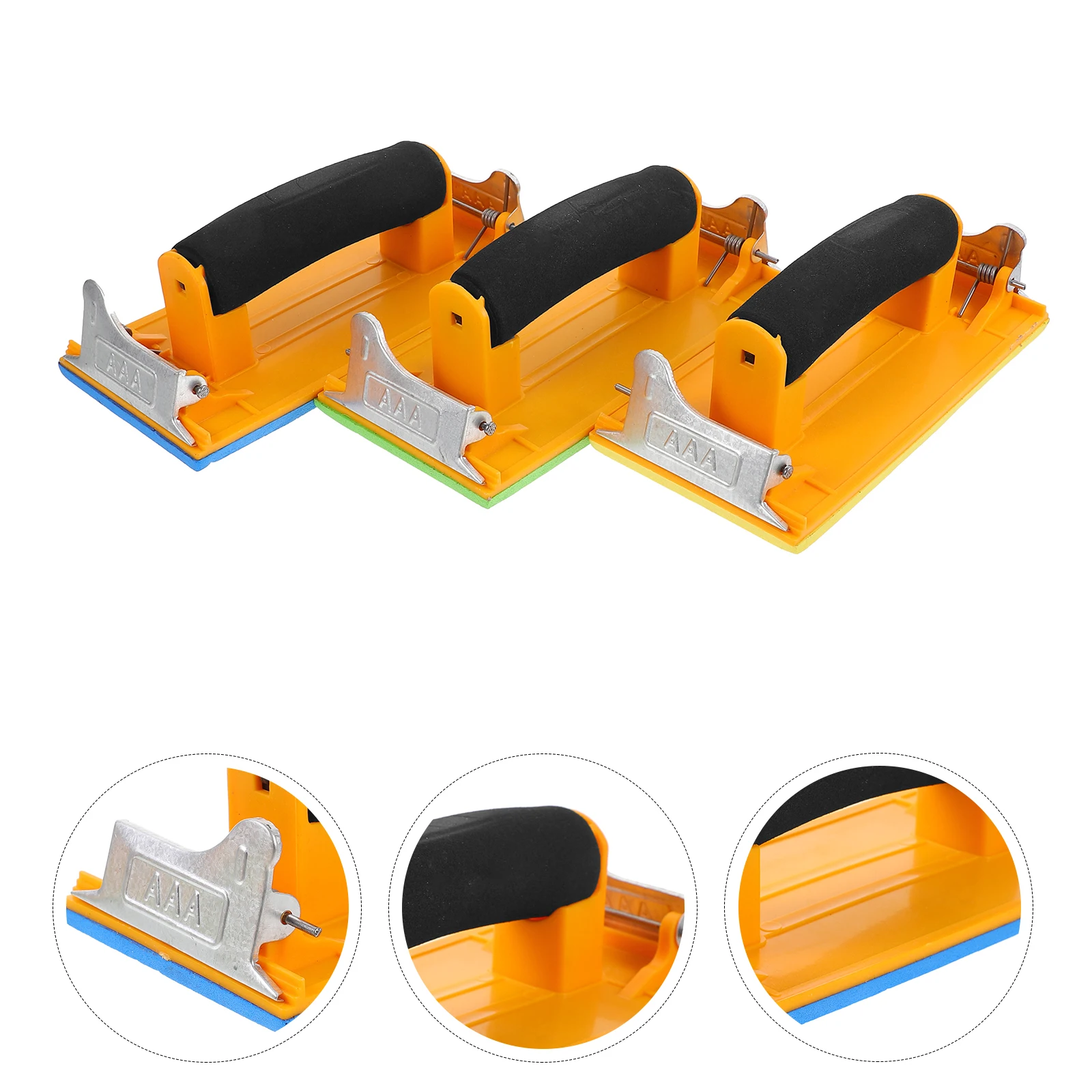 

3pcs Sponge H Tool Portable Block Plastic Grinding Tool Foam Bottom Plate High Aid