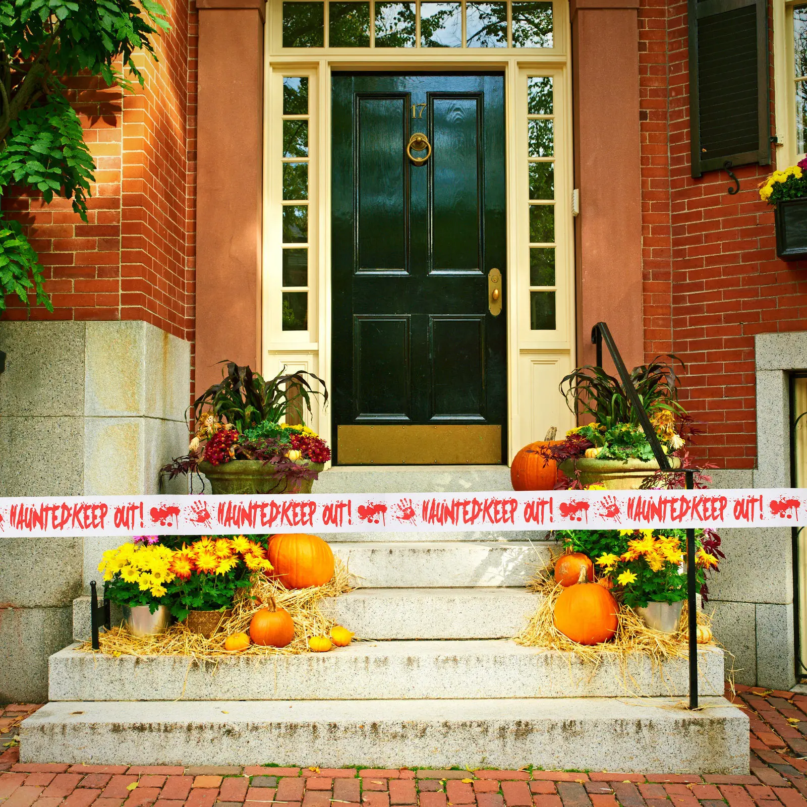 

1 Roll Halloween Warning Tape Non Adhesive Pe Safety Barrier Tape for Haunted Decor Party Caution Line Crime Scene