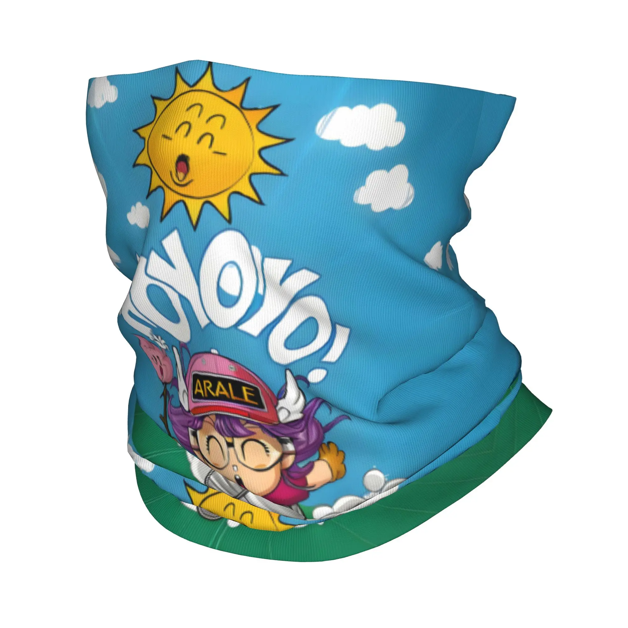

Arale Norimaki Dr Slump Bandana Winter Neck Warmer Women Windproof Wrap Face Scarf for Hiking Anime Cartoon Gaiter Headband