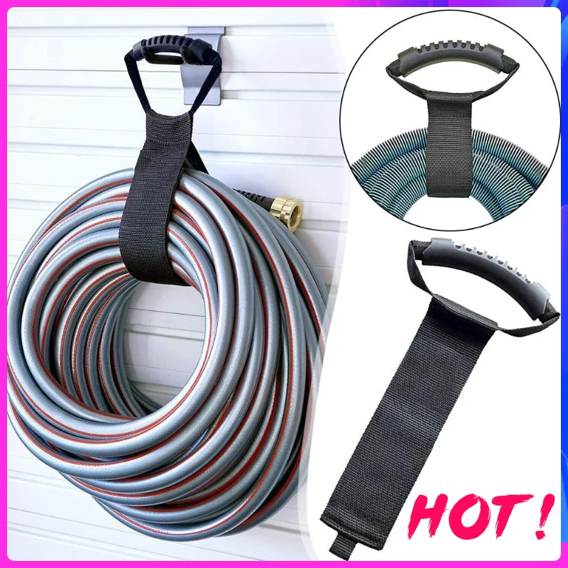 3size Black Storage Straps With Handle Extension Cord Organizer, Vacuum Hose Holder, Car Trunk Storage, Water Hose Organizer