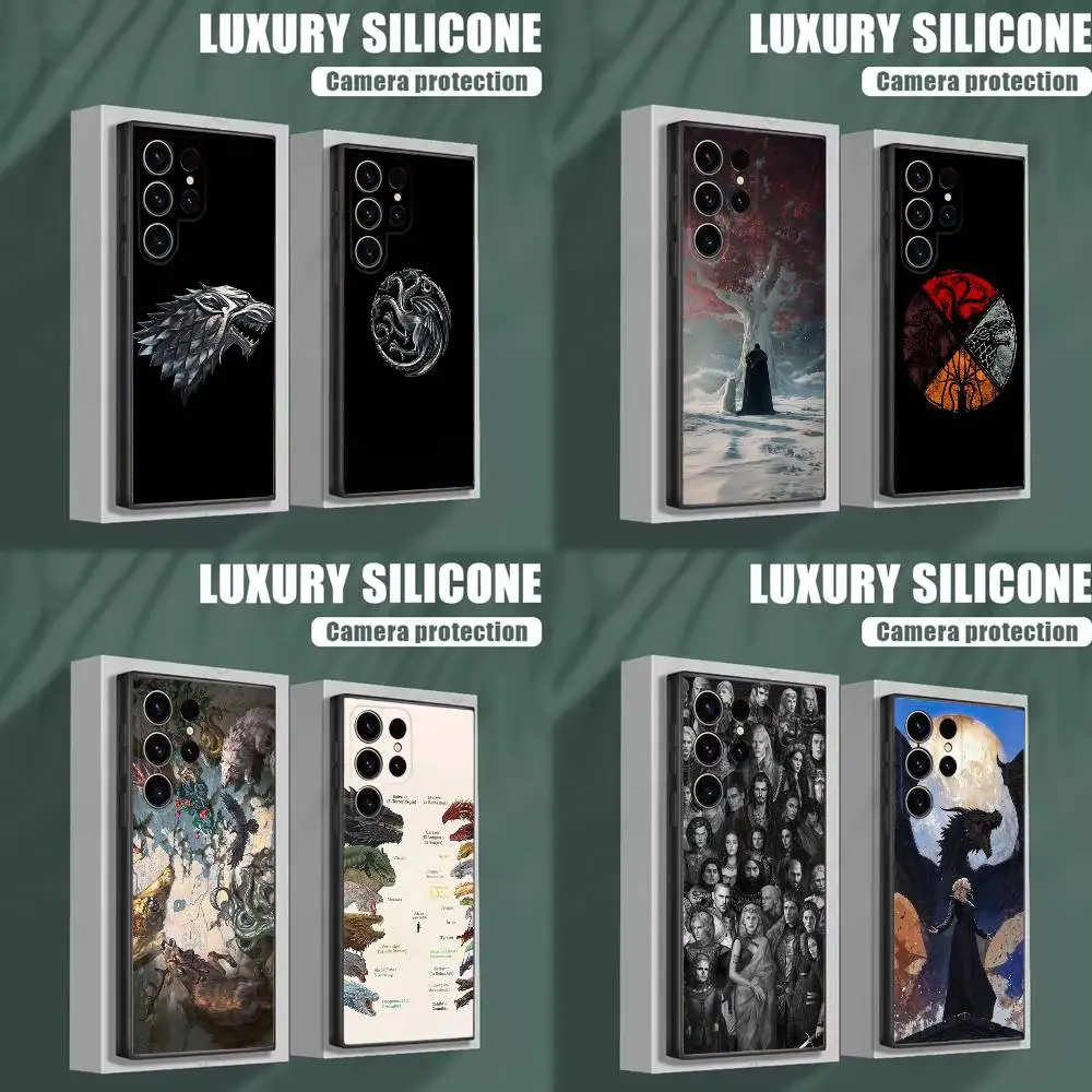 

S-Stark Winter C-Coming Phone Case For Samsung S25,S24,S23,S22,S21,S20,S10,Ultra,Plus,Lite,FE,Soft Silicone Black Cover