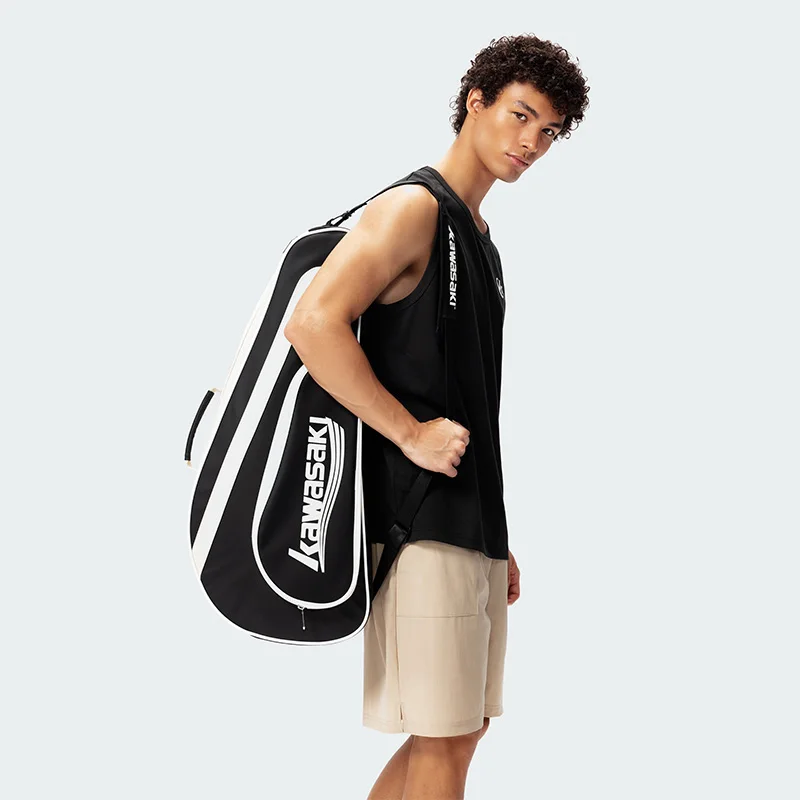 Kawasaki Badminton Bag 2025 Brand New K1G00-C8612 Abrasion-resistant Waterproof Six-pack Capacity Tennis Bag