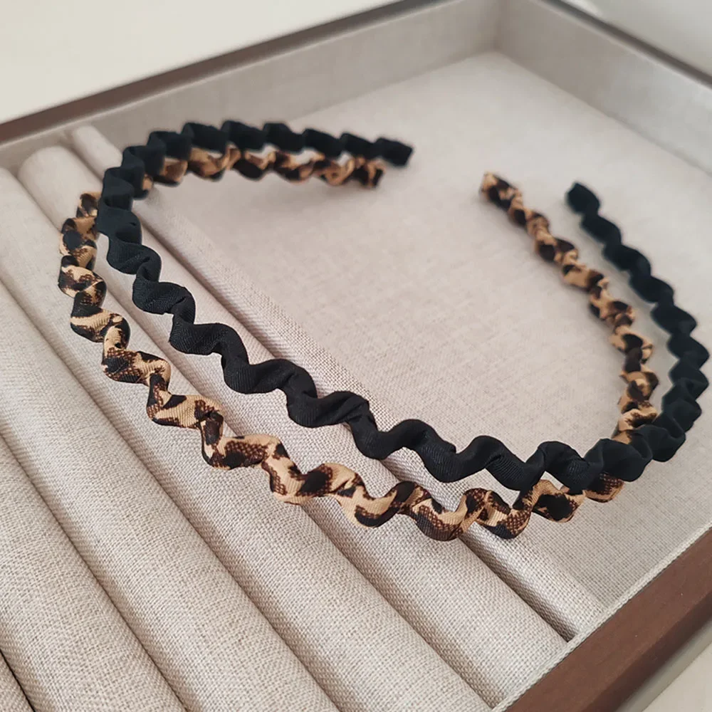 ربطات شعر كلاسيكية بسيطة على الطراز القديم على شكل الفهد للنساء والفتيات وإكسسوارات أربطة الشعر