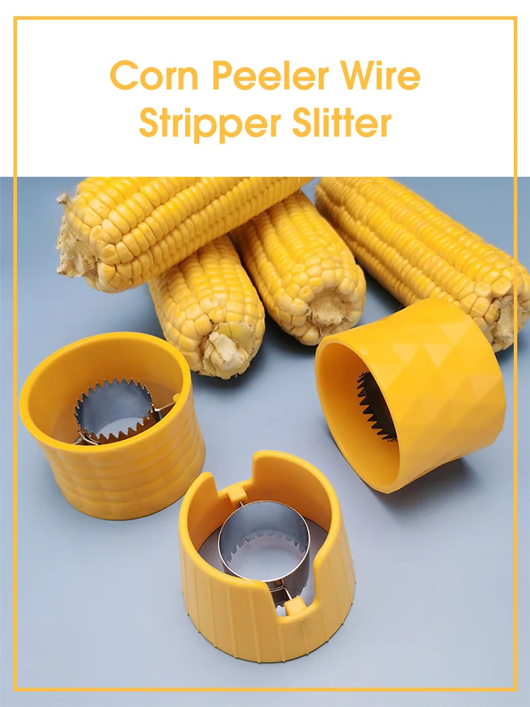 Kitchen Gadget Fast Corn Cob Separator Portable Corn Peeler Fruit Vegetable Tool Stainless Steel Corn Cob Stripper Remove Cutter