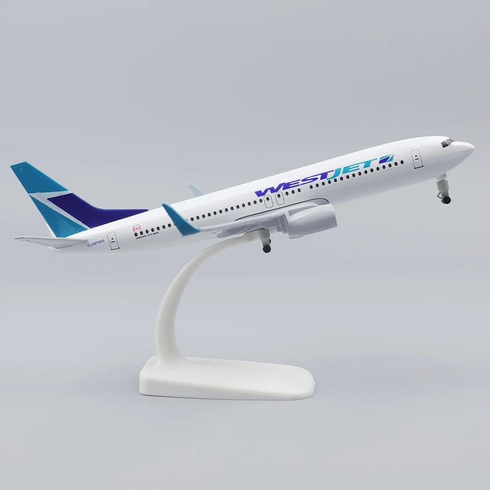 

Фотообои 20 см 1:400, Канада Westjet B737, металлическая копия, сплав, материал с посадочным шасси