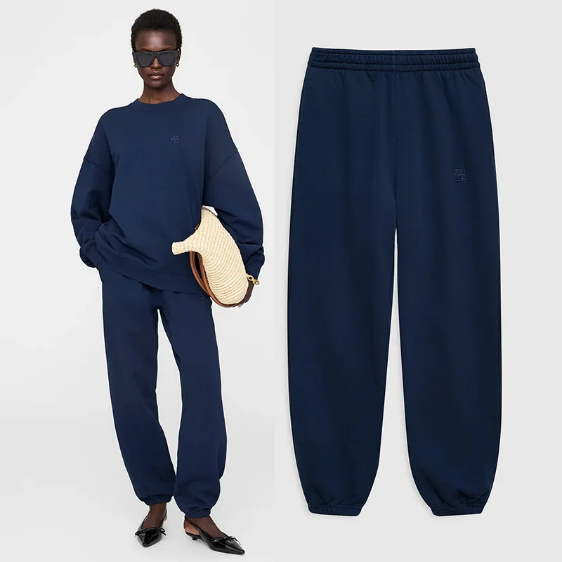 أوائل الخريف جديد أمريكا الشمالية المتخصصة AB الكلاسيكية إلكتروني التطريز المخملية القطن الصوف الرياضة المرأة Sweatpants