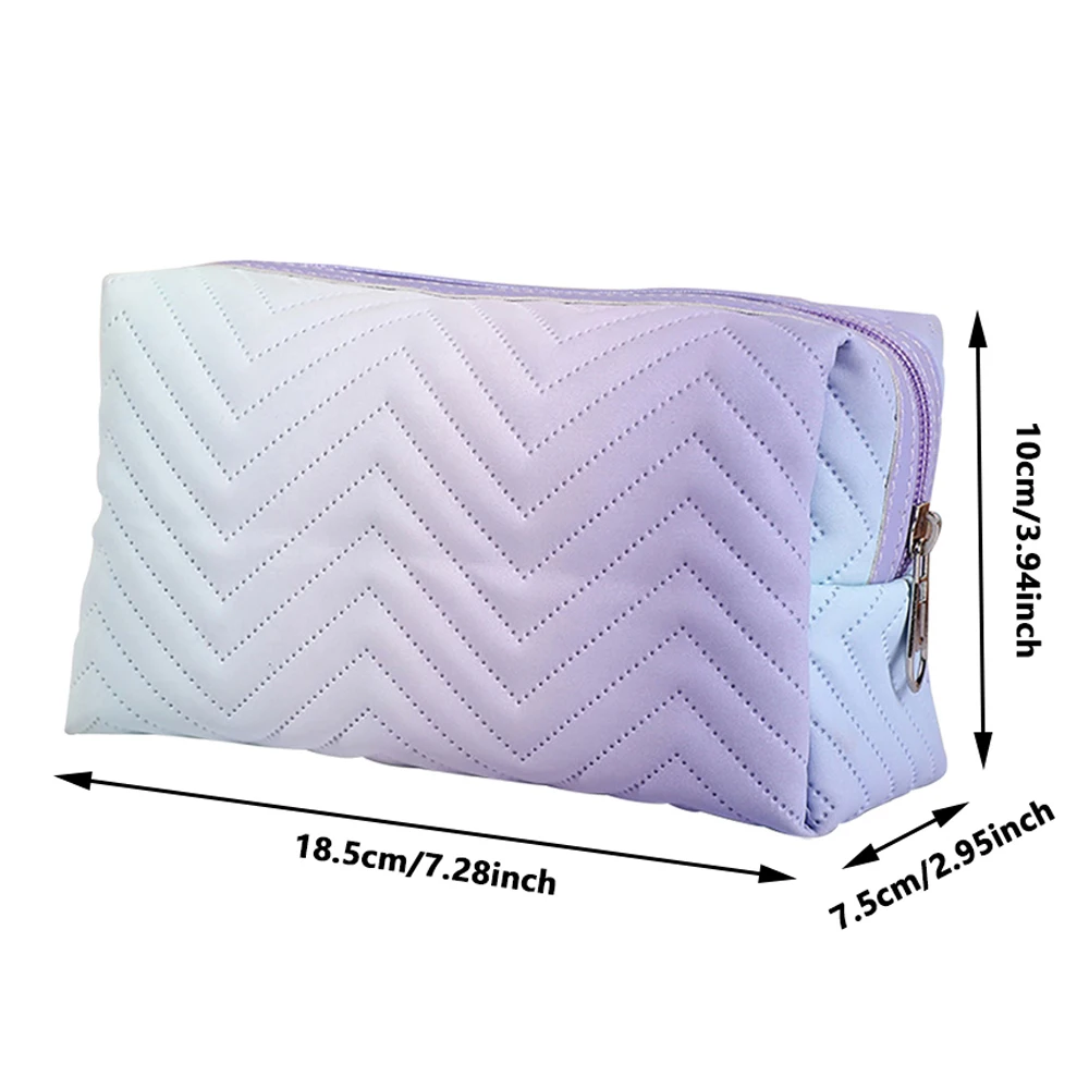 Cosmetic Bag Female Toiletry Bag Make Up Organizer Stylish Gradient Color Makeup Bag Portable Travel Cosmetic Storage Bag