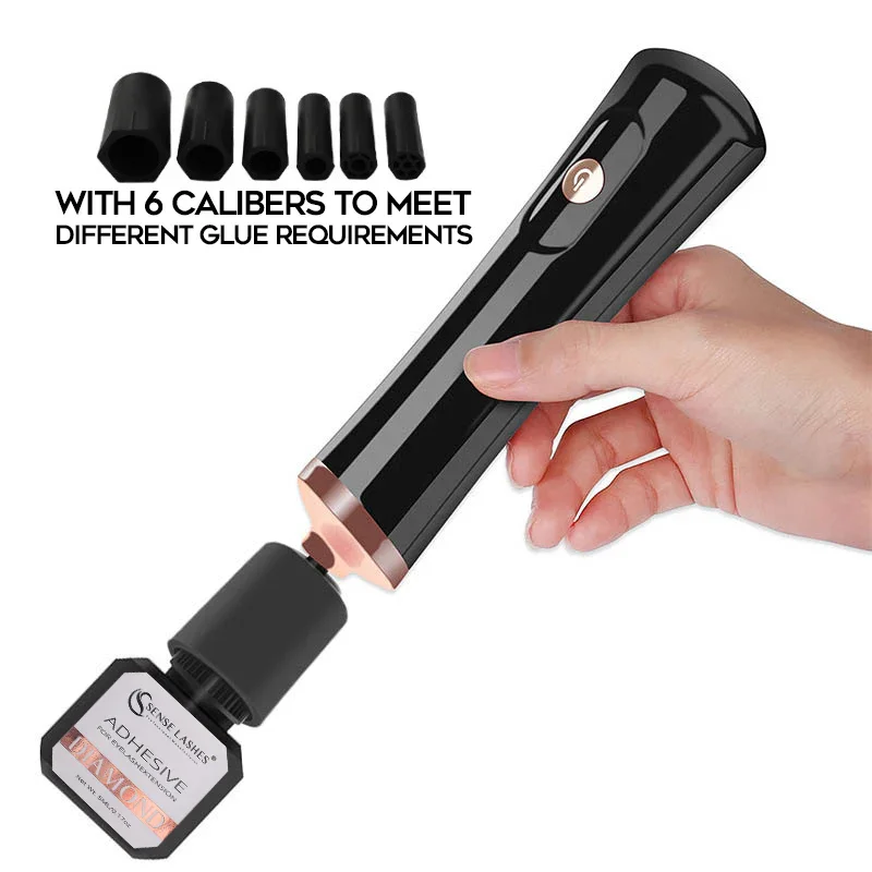 

Eyelash Glue Shaker Makeup Brush Cleaner for Nail Polish Tattoo Ink Pigment Liquid Shaking Machine with 6 Calibers to Meet