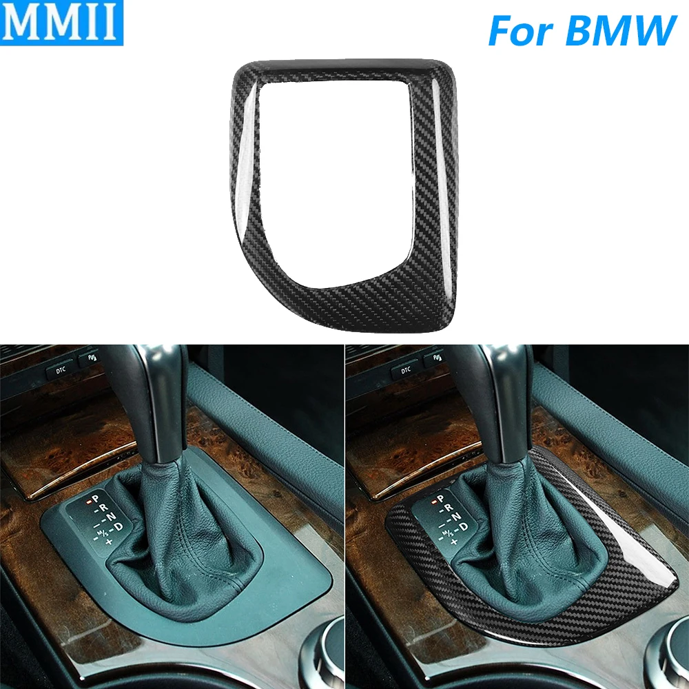 

Для BMW 5-й серии E60 2002-2007, настоящая сухая крышка центральной панели переключения передач из углеродного волокна, накладка, модификация автомобильных аксессуаров