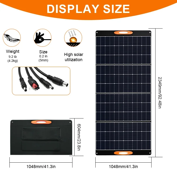 Fast shipping 400w foldable folding portable solar panels pannelli solari for explorer power station  caravans camping