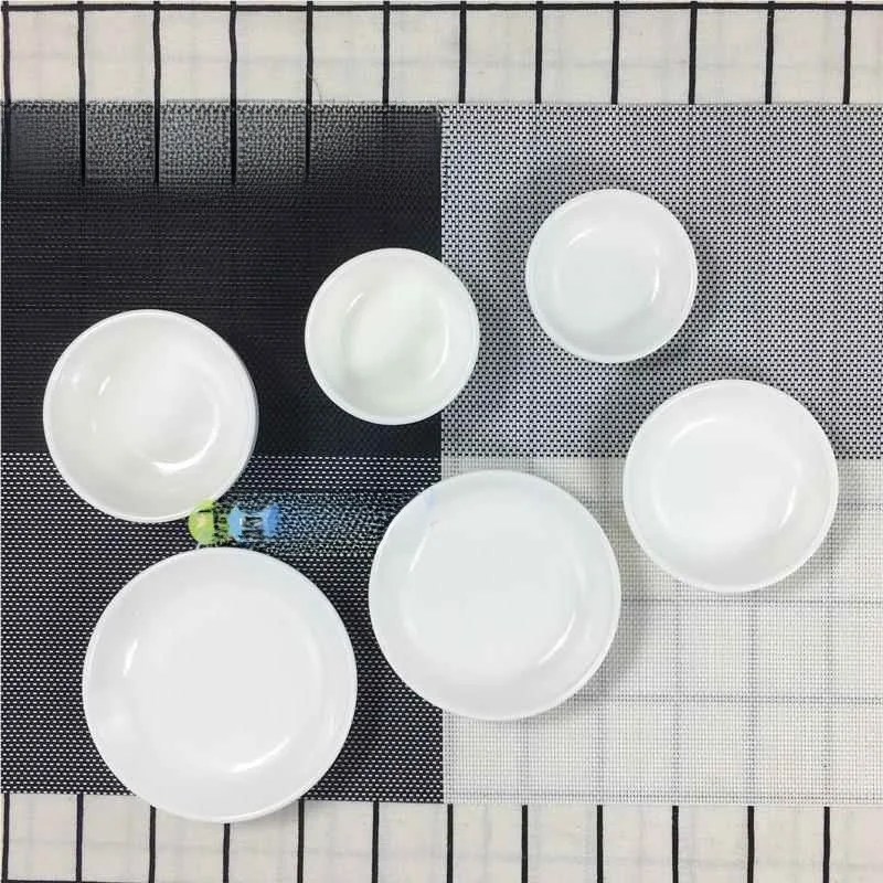 

Pure White Cerc Small Bowl Di 0 Pieces Set for Hotel Restaurant Chinese Sle round ape Dining Utensils Sauce Di