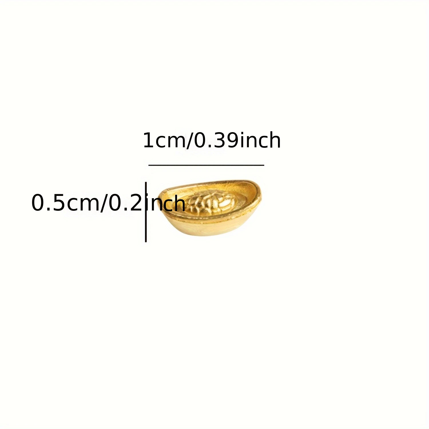 Gold Ingot Lucky Yuanbao Ornament Decor for Fortune Wealth