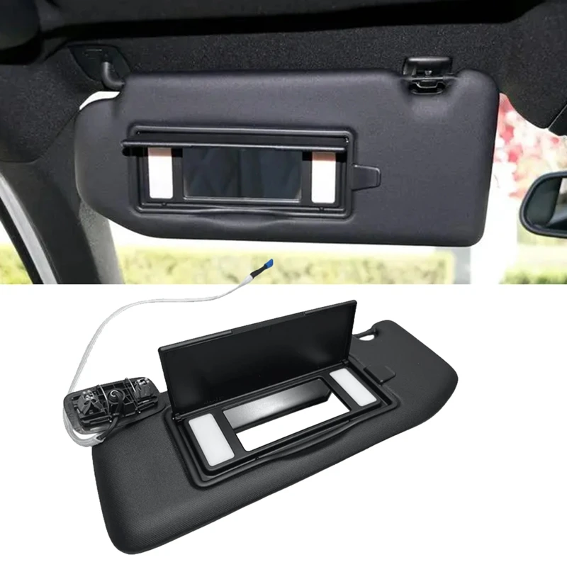 

1Pair 98160196ZD 98284442ZD With Light Sun Shield Mirror Sunshade Makeup Mirror For Peugeot 3008 5008 2018-