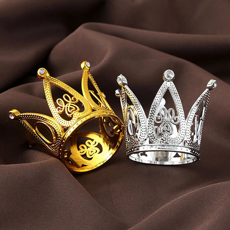 Mini Crown Alloy Princess Crown Kids Hair Accessories Birthday Festival Performance Party Cake Decorating Tool