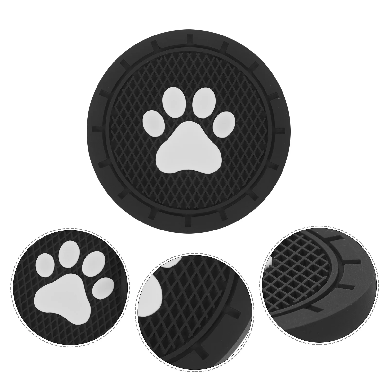 

4pcs Car Pads Round Anti-Slip Tumbler Mats For Vehicle Interior Drink Coasters Cup Holder Insert Coasters Home Cup Mats