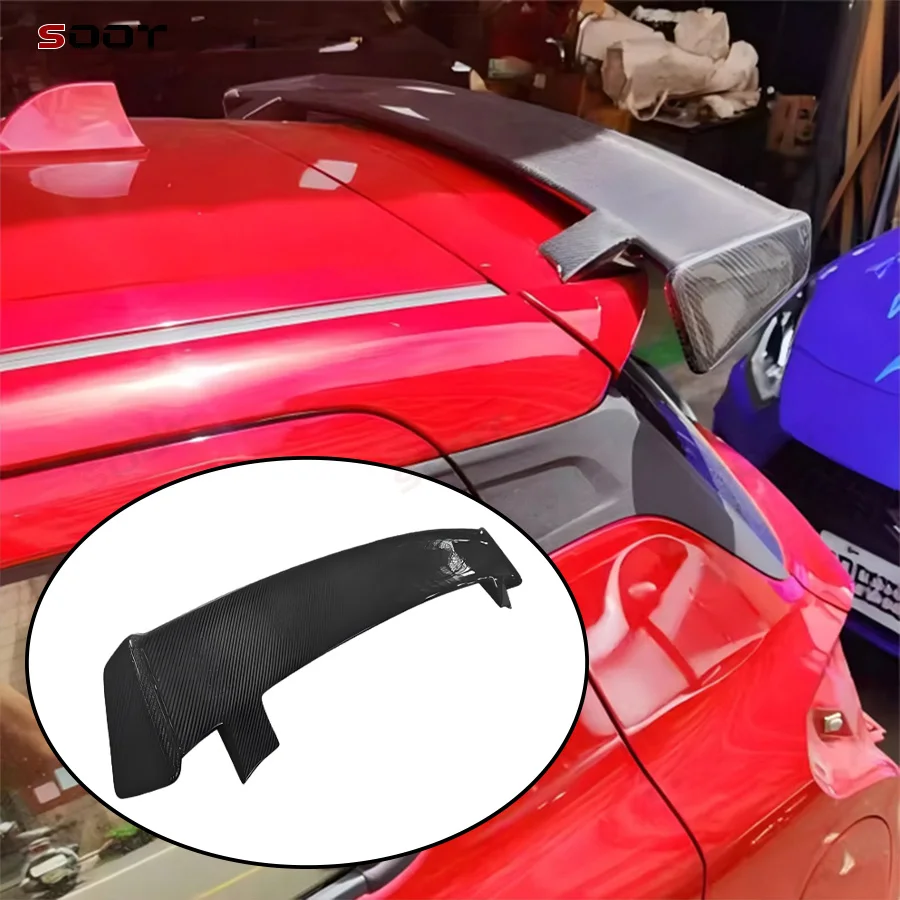

Real Carbon Fiber Rear Spoiler Wing Tail Fins For Suzuki Swift Sport ZC33S Trunk Lip Splitter Accessories