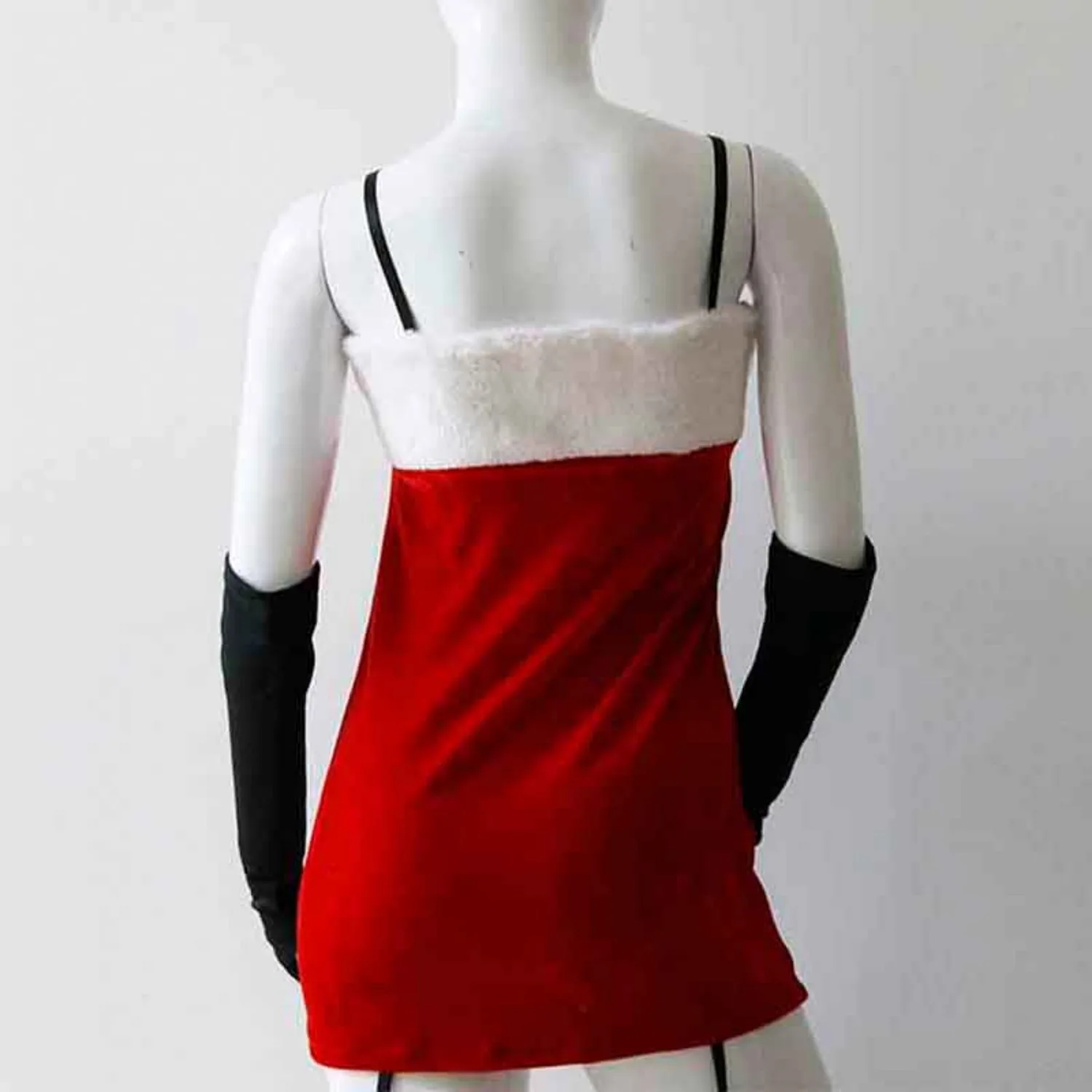 Santa Woman Christmas Costumes Sexy Cosplay Spaghetti Strap Lingerie Babydoll Lace Up Sleeveless Underwear Christmas Nightwear