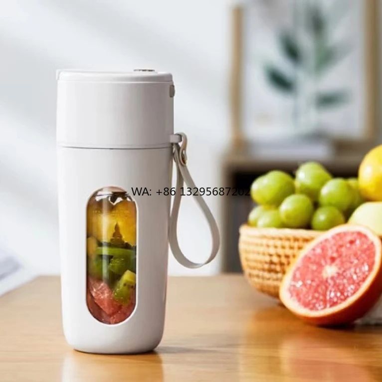 

Соковыжималка для фруктов, популярный USB-блендер, соковыжималка, мини-электрическая портативная перезаряжаемая дорожная высококачественная 400 мл, 10 лезвий, розовая