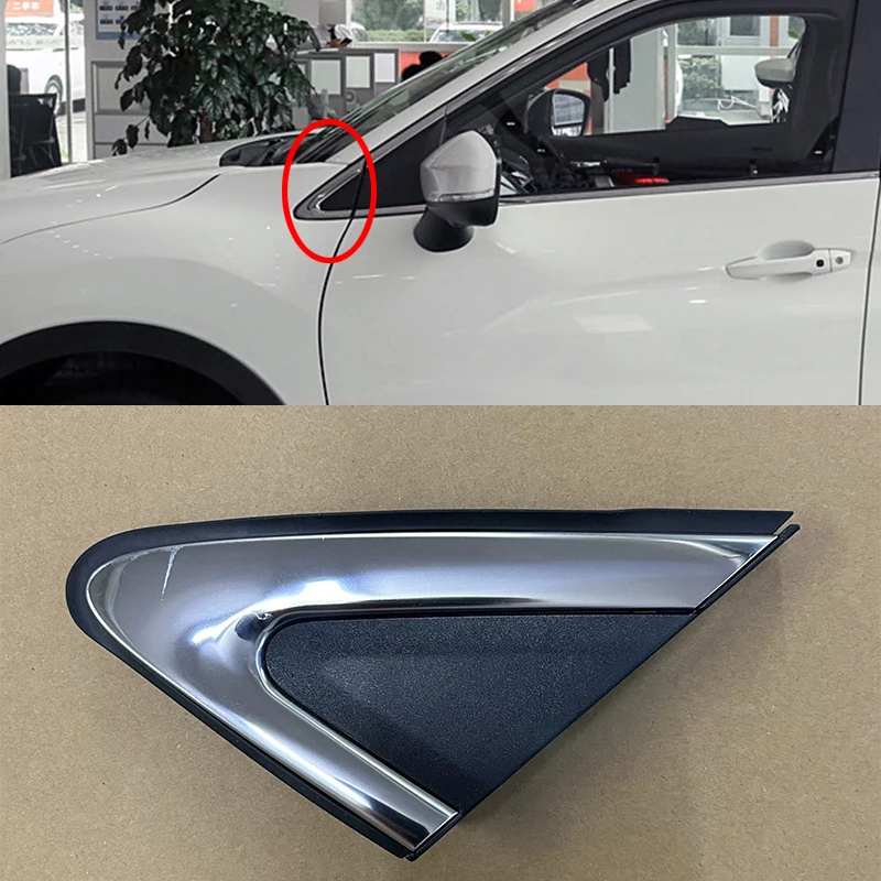 

Запчасти для Mitsubishi Eclipse Cross 2018-2021, боковая дверь, треугольная внешняя крышка автомобиля, аксессуары, хромированная отделка для зеркала заднего вида