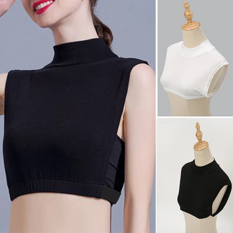 Elasticity Modal False Collars Turtleneck High Inner Neck Cover For Women Solid Square Detachable Neck Collar 2024 New Design