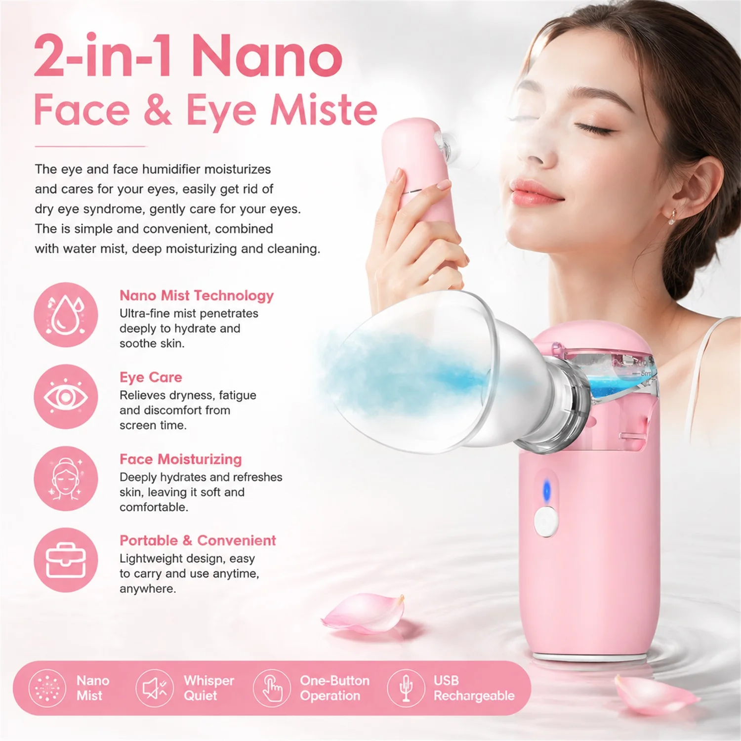 Eye Humidifier Beauty Eye Steam Portable Eye Mister for Eye Face Sprayer for Moisturize Eye Sprayer