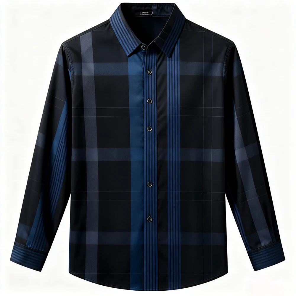 メンズ新スタイル天子格羽6色3Dプリントシャツシンプルビジネスカジュアルパーティー長袖ラペルソフト快適なアウター