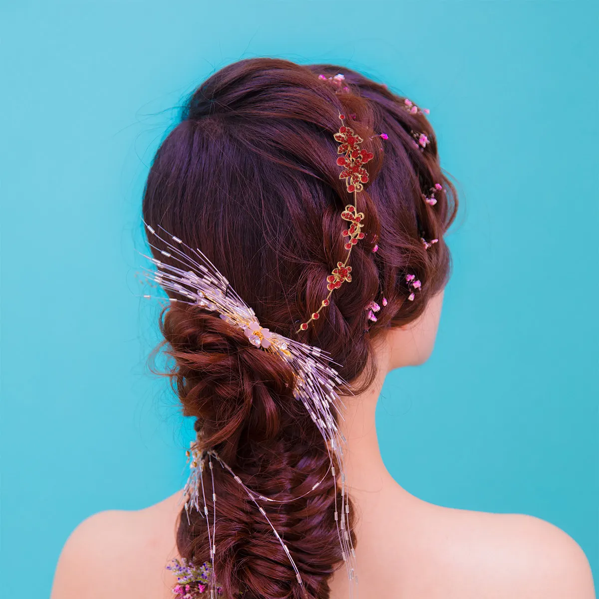 

Свадебный головной убор с цветочным декором из страз, легкий, из сплава, удобный в носке, гибкий, креативный головной убор-фронтель